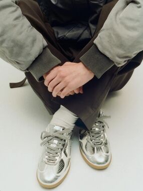 Alohas Tb490 Metallic Silver Sneakers